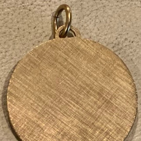 Vintage Circa 1970s Western Union WU 12K Gold Pendant Purple Amethyst Stones - Picture 3 of 4